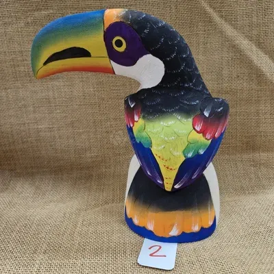 Toucan en Balsa de 20 cm — Thumbnail 3