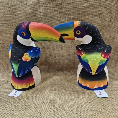 Toucan en Balsa de 20 cm — Thumbnail 1