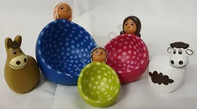 Crèche Bougeoir Multicolore en Céramique — Thumbnail 2