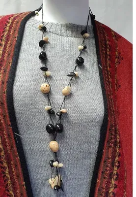 Collier Tagua Graines Couleurs Naturelles — Thumbnail 2