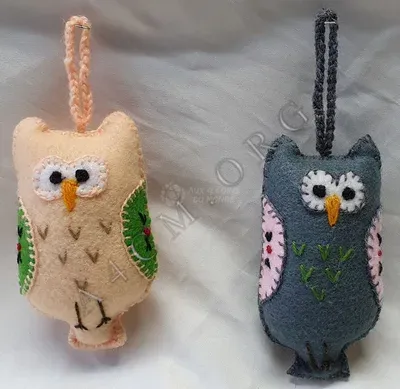 Hibou en Tissu Suspendu — Thumbnail 1