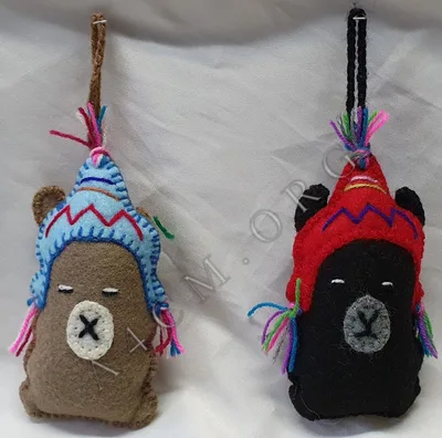 Lama avec Chullo en Tissu Suspendu