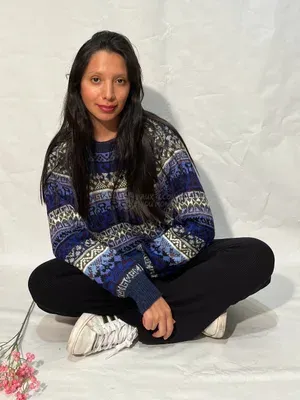 Pull Jacquard Tarjeta 50% Alpaga — Vorschaubild 1