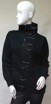 Blouson Mermoz Col Aviateur Uni Noir 50% Alpaga
