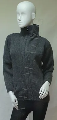 Blouson Mermoz Col Aviateur Uni Gris Foncé 50% Alpaga