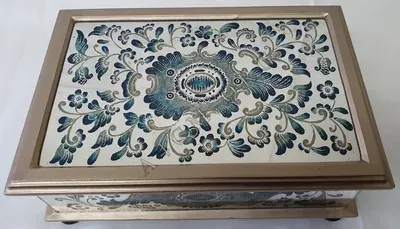 Coffre Miroir Sevilla Turquoise, Verre peint Miroir — Miniatura 4
