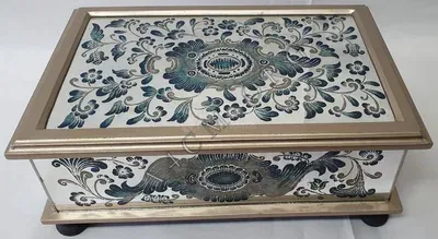 Coffre Miroir Sevilla Turquoise, Verre peint Miroir — Miniatura 1