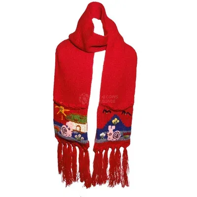 Echarpe brodée enfant rouge — Miniature 2