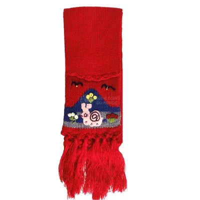 Echarpe brodée enfant rouge — Miniature 1
