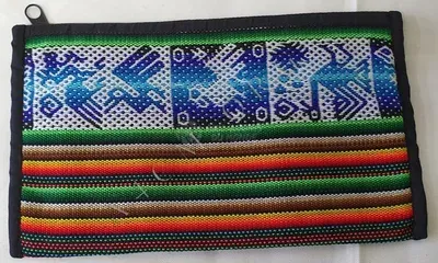 Pochette Aguayo Nazca tout usage Verte et Bleue — Miniatura 3