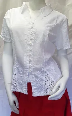 Chemisier Suzy Blanc en Coton — Vorschaubild 1