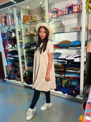 Robe Tatiana Papel Manches Courtes en Coton — Miniature 5