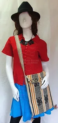 Chemisier Suzy Rouge en Coton — Miniature 3