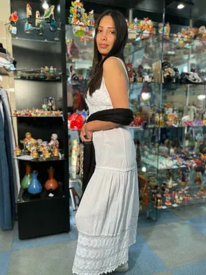 Robe Verano Blanche sans manche coton — Vorschaubild 2