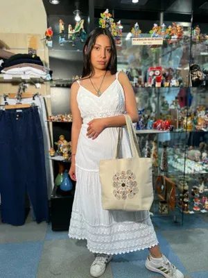 Robe Verano Blanche sans manche coton — Vorschaubild 3