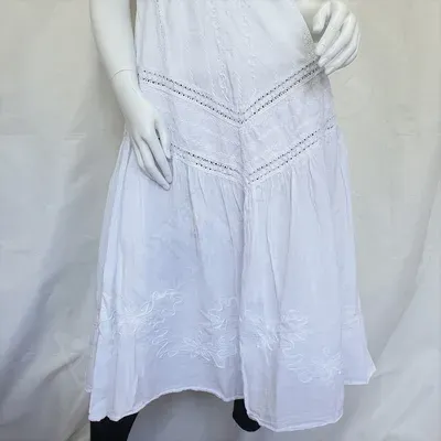 Robe Caraïbe Blanche sans manche coton — Vorschaubild 3