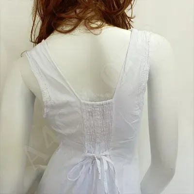 Robe Caraïbe Blanche sans manche coton — Vorschaubild 4