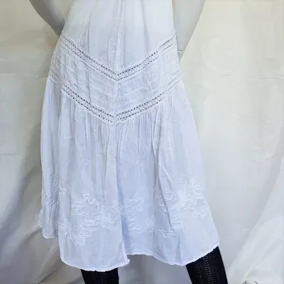 Robe Caraïbe Blanche sans manche coton — Vorschaubild 5