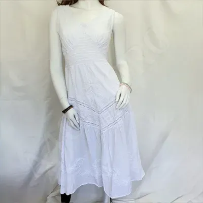 Robe Caraïbe Blanche sans manche coton — Vorschaubild 8