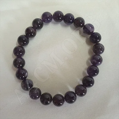 Bracelet Améthystes Naturelles Rondes