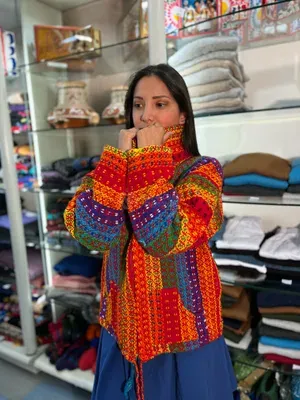 Veste Rafael Multicolore 100% Laine — Thumbnail 4
