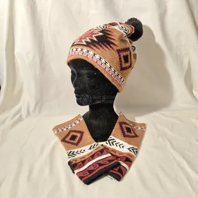 Bonnet Etnico Moutarde 50% Alpaga — Vorschaubild 2