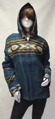 Blouson Apache Capuche Multicolore Acrylique — Thumbnail 11