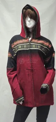 Blouson Apache Capuche Multicolore Acrylique — Thumbnail 13