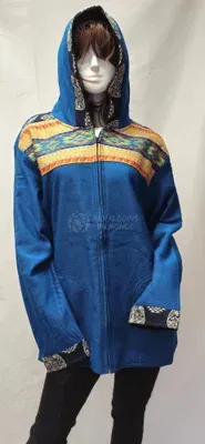 Blouson Apache Capuche Multicolore Acrylique — Thumbnail 14