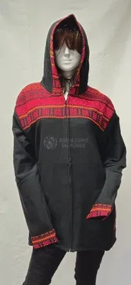 Blouson Apache Capuche Multicolore Acrylique — Thumbnail 15
