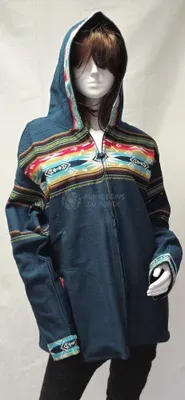 Blouson Apache Capuche Multicolore Acrylique — Thumbnail 16