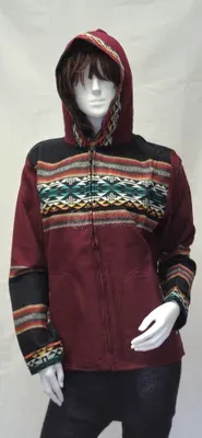 Blouson Apache Capuche Multicolore Acrylique — Thumbnail 3