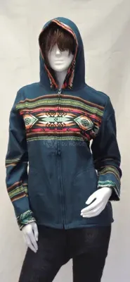 Blouson Apache Capuche Multicolore Acrylique — Thumbnail 5