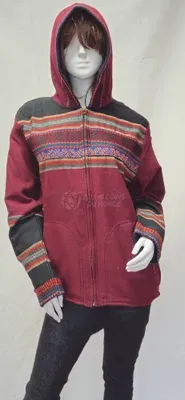 Blouson Apache Capuche Multicolore Acrylique — Thumbnail 6