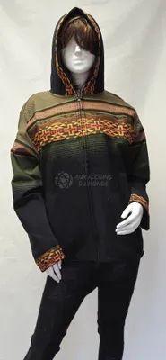 Blouson Apache Capuche Multicolore Acrylique — Thumbnail 8