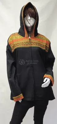 Blouson Apache Capuche Multicolore Acrylique — Thumbnail 10
