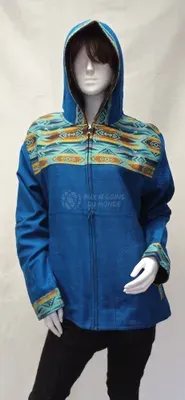 Blouson Apache Capuche Multicolore Acrylique — Thumbnail 1