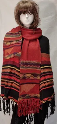 Écharpe-Bonnet Delphina Rouge en alpaga — Vorschaubild 2