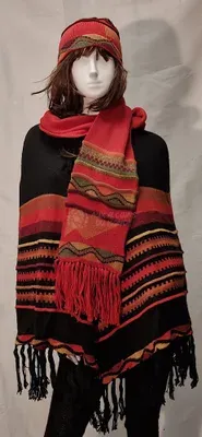 Écharpe-Bonnet Delphina Orange en alpaga — Vorschaubild 1
