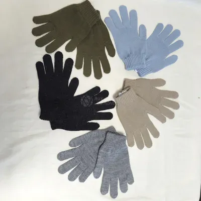 Gants Paula Unis en Alpaga — Miniature 1