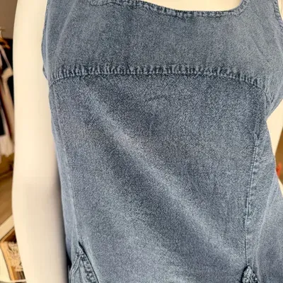 Robe Clea Bleu Jean sans manche coton — Thumbnail 3