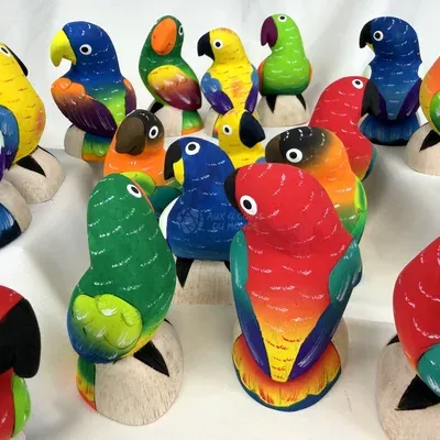 Perroquets en Balsa 8 cm — Thumbnail 2