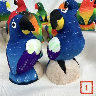 Perroquets en Balsa 8 cm — Thumbnail 3