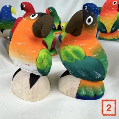 Perroquets en Balsa 8 cm — Thumbnail 4