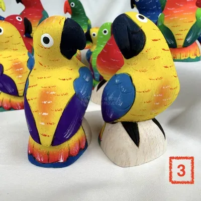 Perroquets en Balsa 8 cm — Thumbnail 5