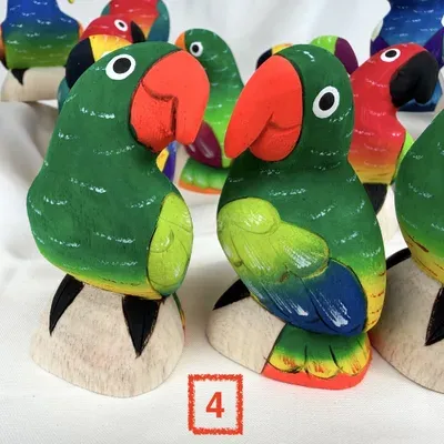 Perroquets en Balsa 8 cm — Thumbnail 6