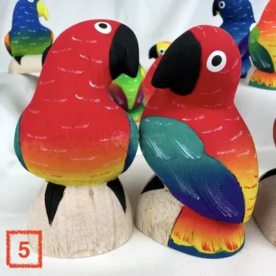 Perroquets en Balsa 8 cm — Thumbnail 7