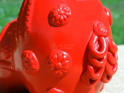 Taureau Décoration Rouge en Céramique — Vorschaubild 6