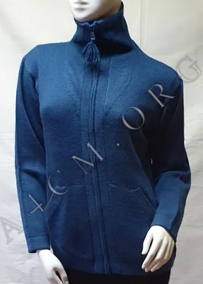 Gilet Greca Col Aviateur Uni Bleu 50% Alpaga