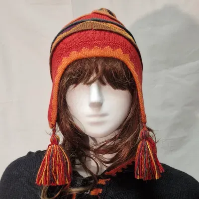 Chullo Delphina en alpaga — Orange — Miniature 2